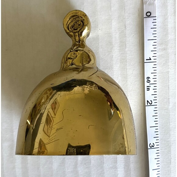 Vintage Hampton Brass Woman Figural Hand Bell Collectible Decorative Accent - Picture 6 of 6